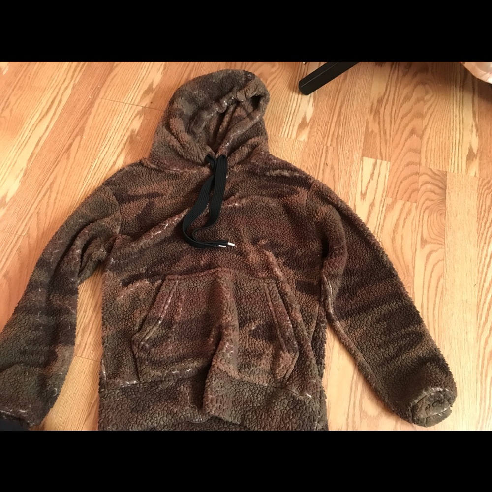 Camo teddy bear hoodie